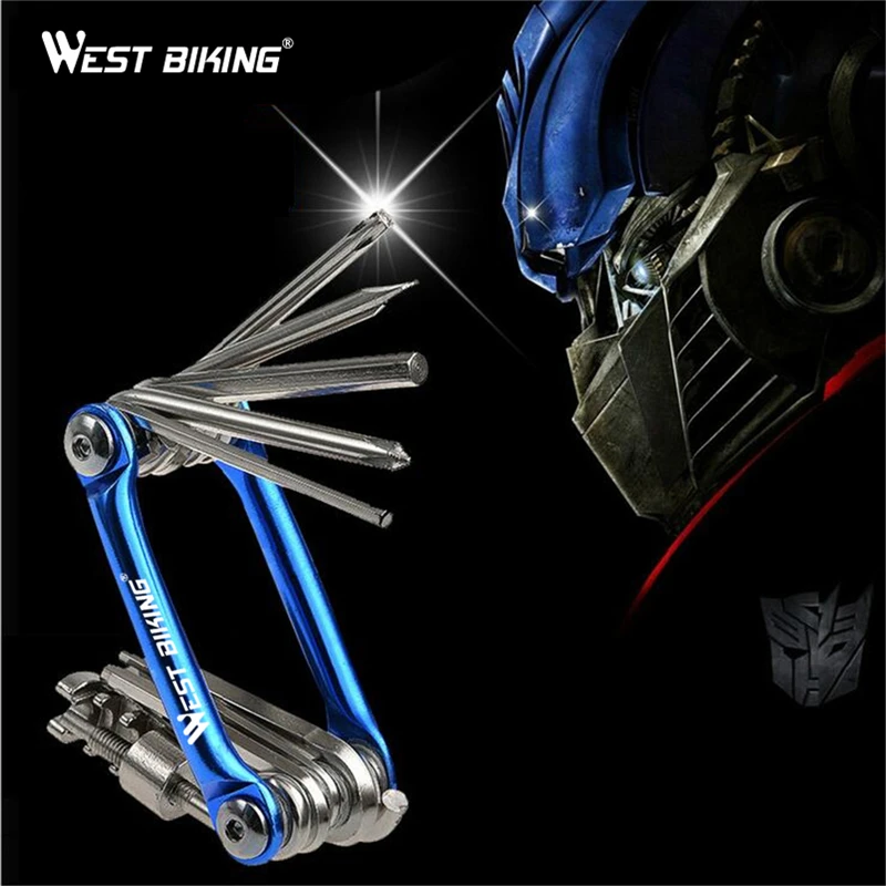 WEST BIKING Multi Bicycle Repair Tool Steel Bike Tool Wrench Herramientas Bicicleta 11 In 1 Road MTB Bike Portable Cycling Tools - Image 5