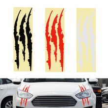 40cm*12cm Car Sticker Reflective Monster Sticker Scratch Stripe Claw Marks 3 Colors Car-styling Car-styling Exterior Accessories
