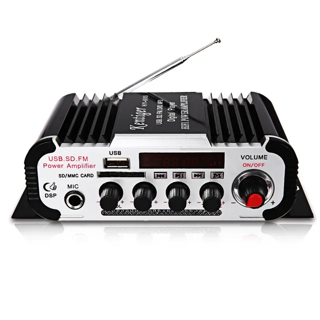 Best Price Kentiger HY - 600 HiFi Car Stereo Power Amplifiers IR Control FM MP3 USB Playback Digital Audio Amplifier