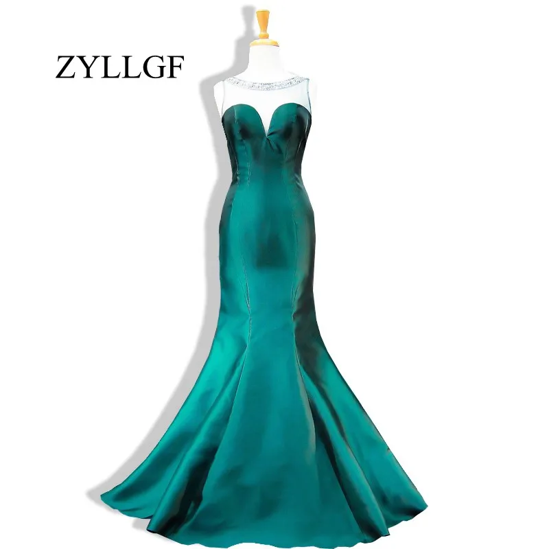 ZYLLGF Wedding Party Jurken 2018 Mermaid Sheer Scoop Kralen Backless Lange Vrouwen Emerald Green Moeder Van Bruid Jurk RS33 ZYLLGF Wedding Party Jurken 2018 Mermaid Sheer Scoop Kralen Backless Lange Vrouwen Emerald Green Moeder Van Bruid Jurk RS33
