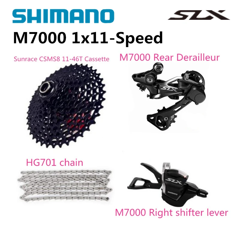 Shimano SLX M7000 1x11 11 S Переключатель скоростей + задний переключатель HG701 цепь sunracing CSMS8