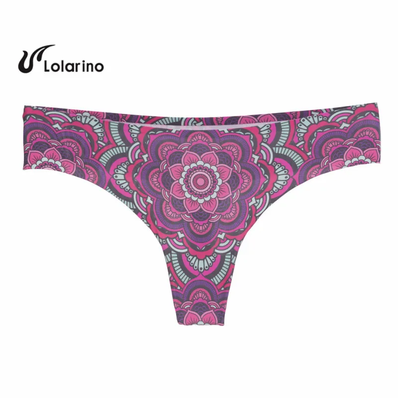 VIOLET RED MANDALA FLOWER New Women's panties Girl Briefs ice silk