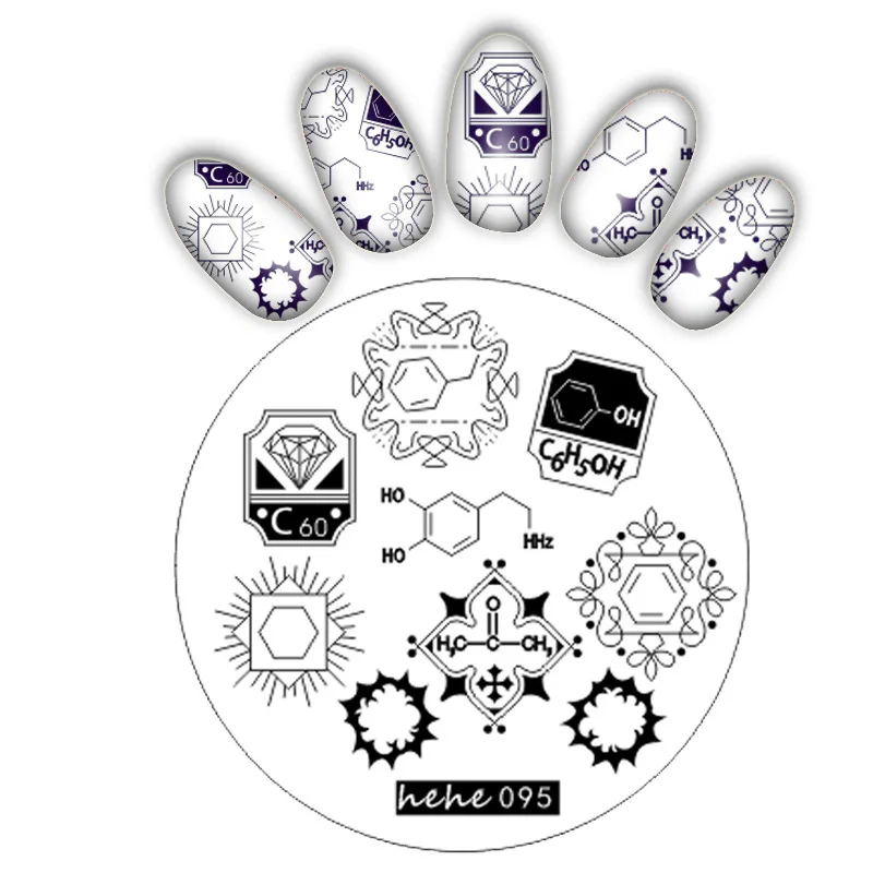 

1pc Nail Art Stamping Plate 5.5cm Manicure Template Cloud Waterdrop Famous Scientist Dragon Stamping Polish Transfer Stencil New