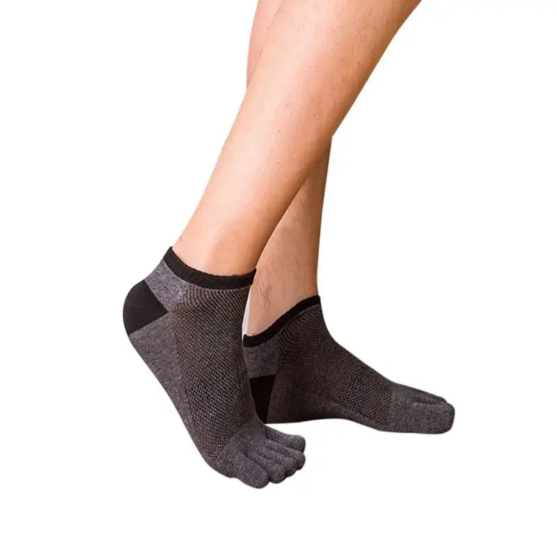 2017 Large Size Men Men Mesh Toe Socks Breathable Ankle Low Fashion ...