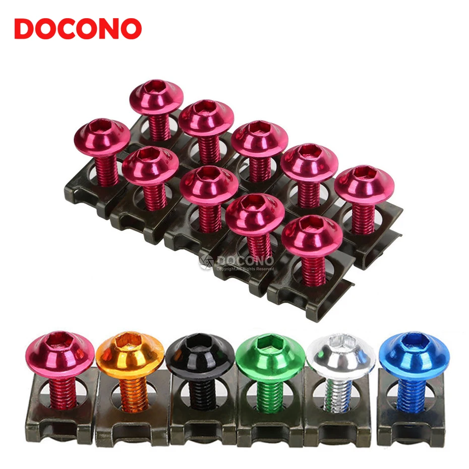 

Universal 6mm M6 Fairing Body Bolts Spire Fastener Clips Screw Nuts For Honda CBR 125R 250R 300R 400R 500R 600F 600RR 650F CB