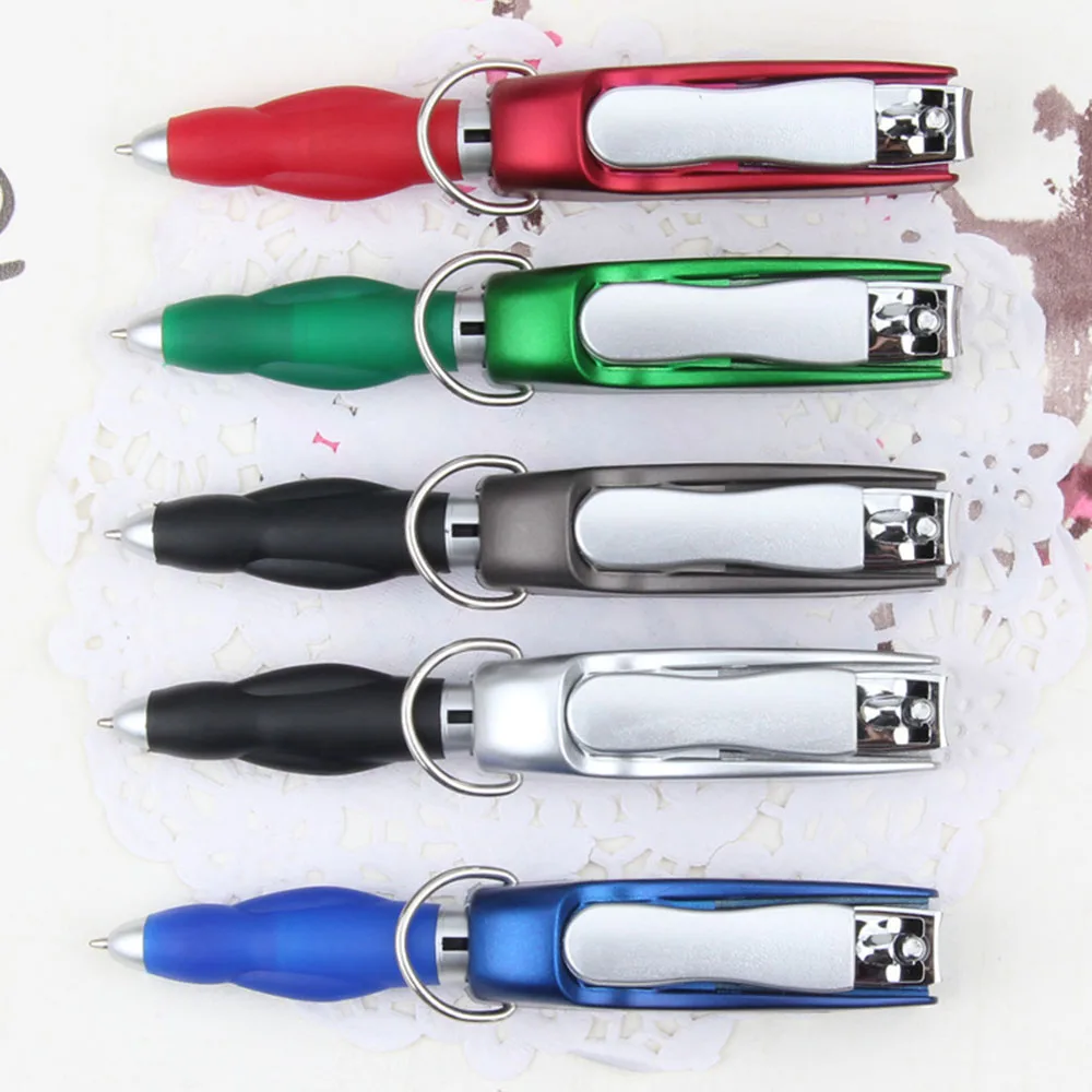 Ceative Travel Folding multi function Nail clippers Ballpoint pen Easy