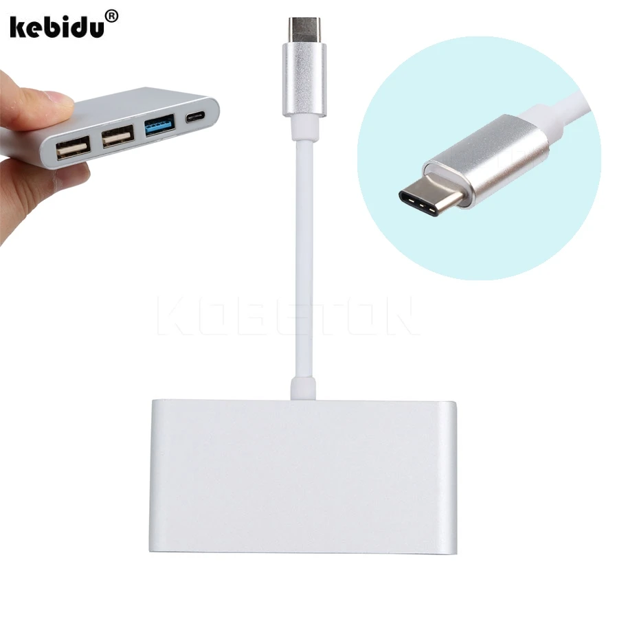 Новый концентратор kebidu Type C USB 3 1 на 4 порта USB3.0 USB2.0 адаптер 5 Гбит/с для Macbook и других