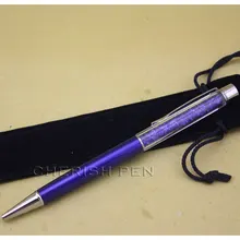 Темно-синяя кристальная ручка, лучшее качество, Кристальный шар/Роллер/подарок/металл/шариковая ручка
