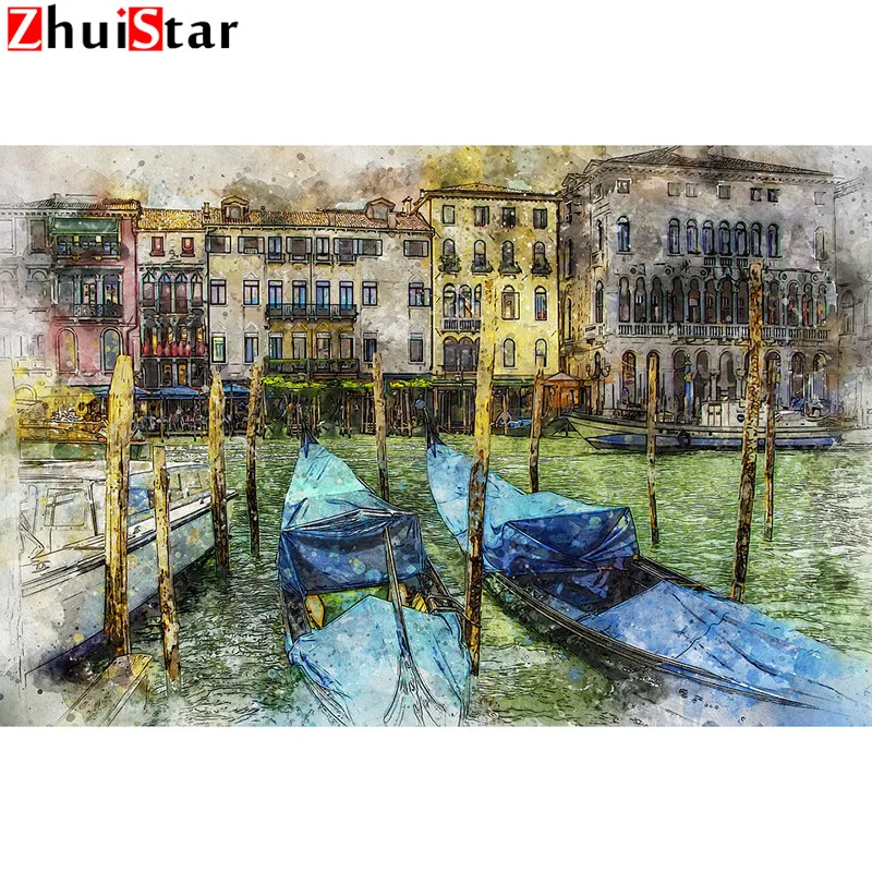 Zhui Star 5D алмазная картина сделай сам вышивка с двумя кораблями квадратная