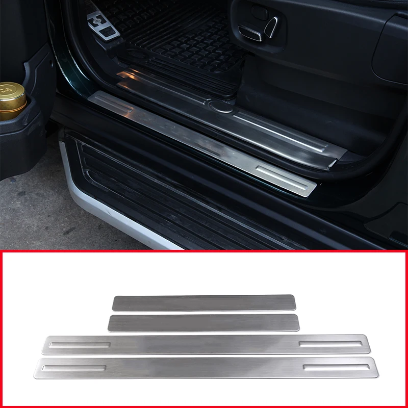 4pcs 304 Stainless Steel Outside Door Sill Scuff Plates Cover Trim Parts For Land rover Discovery 4 LR4 2010-2016 4pcs 304 Stainless Steel Outside Door Sill Scuff Plates Cover Trim Parts For Land rover Discovery 4 LR4 2010-2016