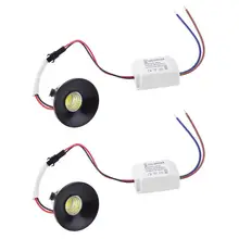 AC 110~ 240v 3W светодиодный потолочное утопленное пятно светильник вниз светильник темное крепление черная Встраиваемая лампа для спальни витрина украшение