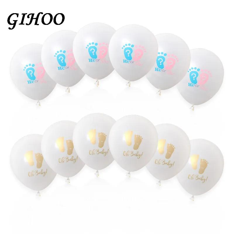 10Pcs Party Balloons Boy/&Girl Latex Baby Shower Balloons Birthday party Decor