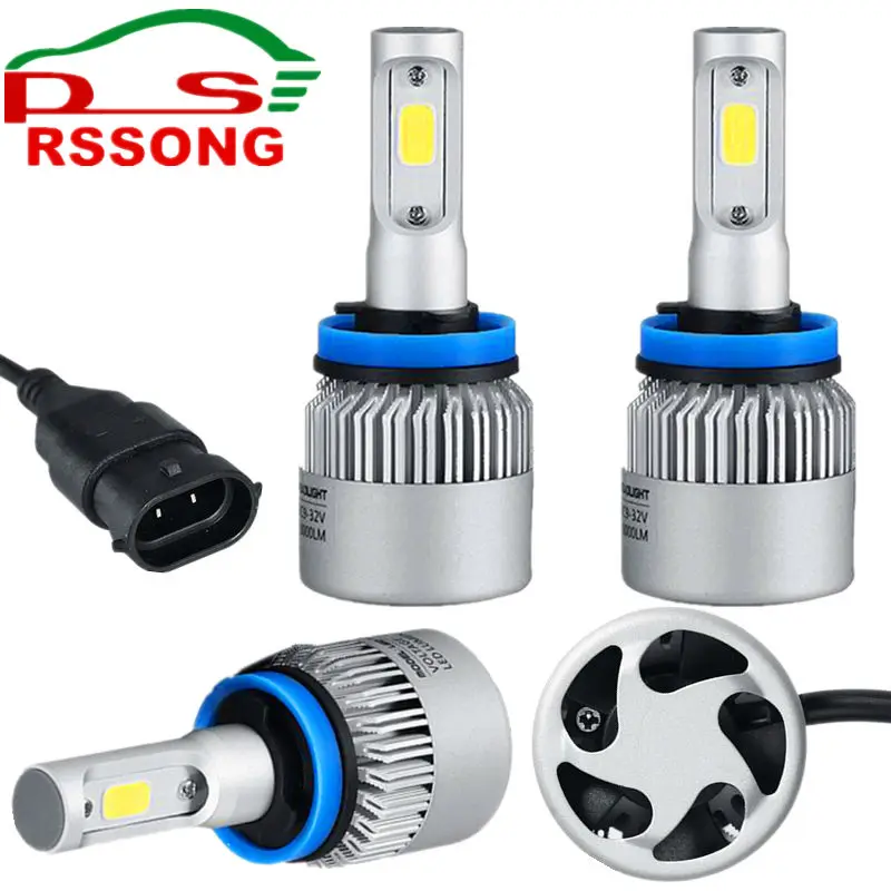 H11 LED Car Headlight COB 72W Led Front Light Bulb 6500K 8000lm Auto Headlamp fog light for BMW/Ford/Toyota/VW/Honda/Chevrolet | Автомобили