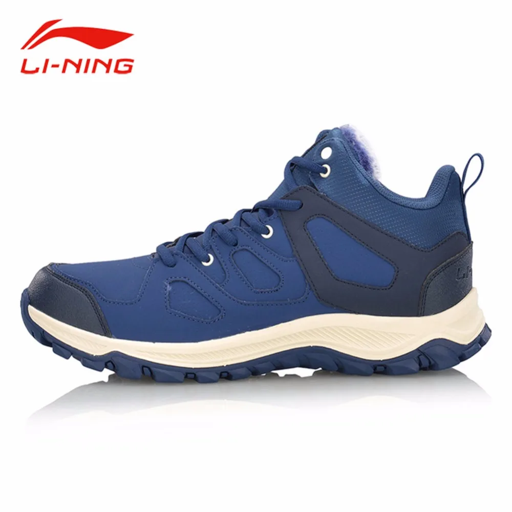 

Li-Ning Men Winter Thicken Hiking Boots Anti-Slip Wearable Hunting Shoes Li Ning WARM SHELL Outdoor Sports Sneakers AGCM189