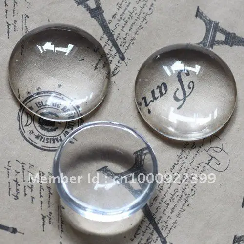 

Free Shipping - 20mm Clear Glass Domes Cabochon Cameo Cover Cabs for Circle Jewelry Diy Findings Settings Wholesale