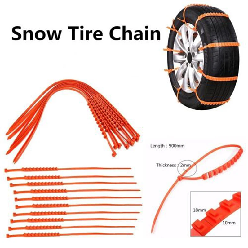 

1pcs Winter Car Tire Snow Adjustable Anti-skid Safety Double Snap Skid Wheel TPU Chains For Truck Car SUV