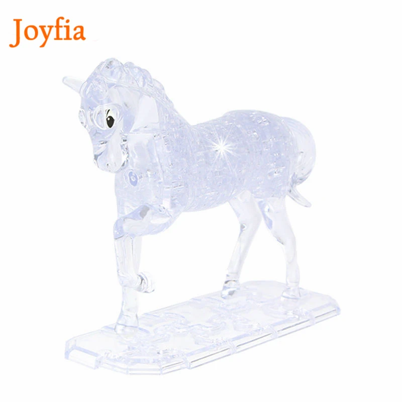 3D Crystal Puzzle Kuda Unicorn Mainan 