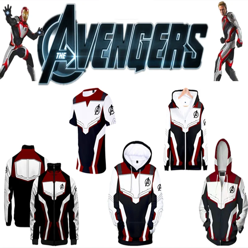 2019 Avengers endgame 3d Hoodie Sweatshirt men women Anime avengers end game Cosplay Costumes superhero Clothes Zippper Jacket