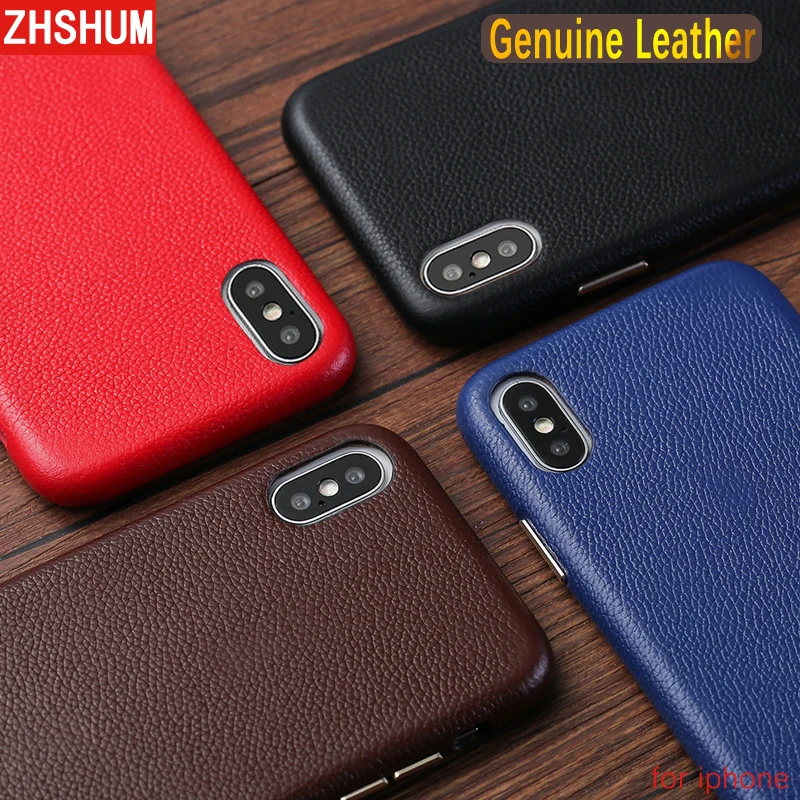 

Genuine Leather Case For Apple Iphone X 8 7 Plus 6S XS MAX XR Luxury Official Skin Case 360 Full Back Cover for Iphone 6 6S PLUS