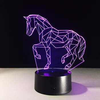 

Creative Horse Table Lamp 7 Colors Changing Desk Lamp 3d Lamp Novelty Led Night Lights Led Light DropShip