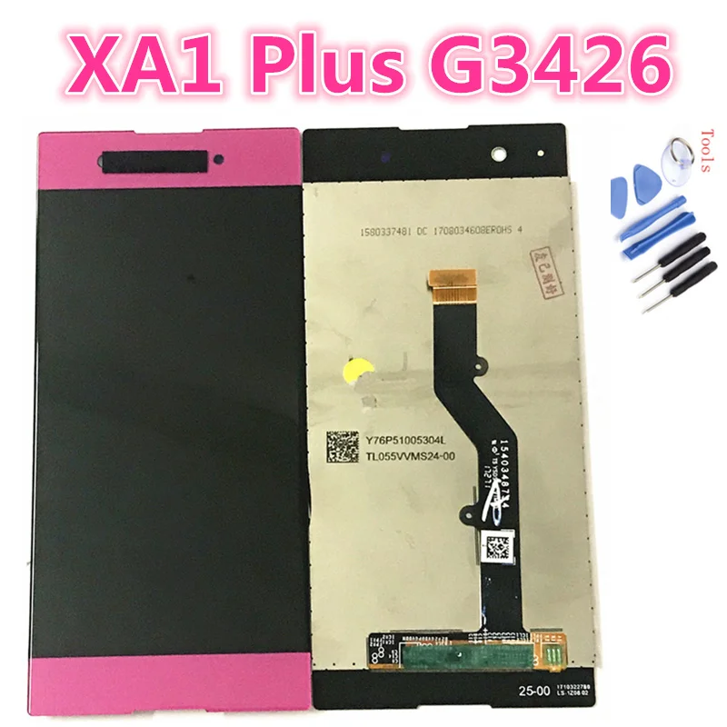 

No Dead Pixel New 5.5" For Sony Xperia XA1 Plus LCD Display Digitizer Touch Screen Assembly Replacement + Tempered Glass