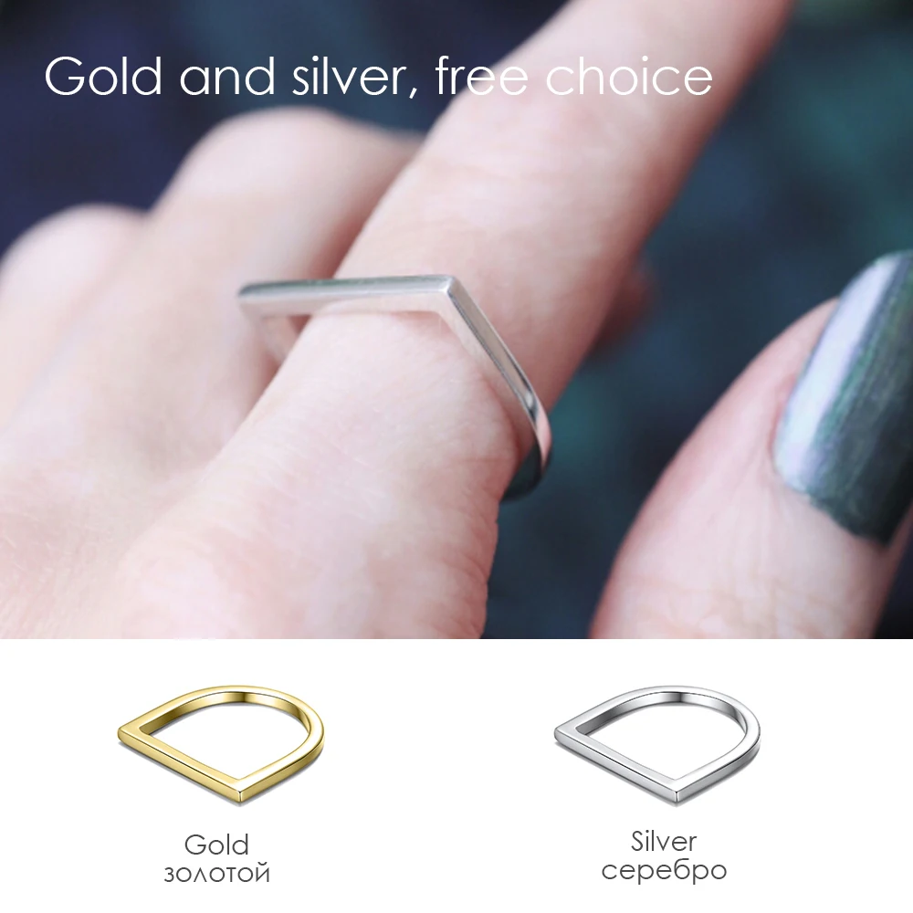 e-Manco 925 Sterling Silver Rings Silver Color Wedding Rings for Women Minimalist Jewelry Bague Femme Anillos Mujer