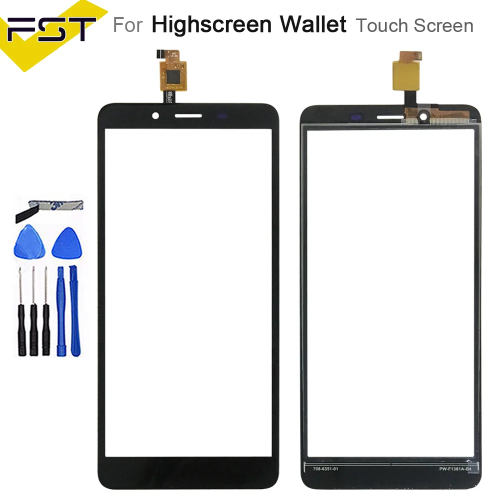 

5.5''Black for Highscreen Wallet Touch Screen Digitizer 100% tested Digitizer Glass Panel Touch Replacement Parts+Tools
