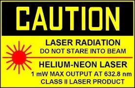 laser warning sticker