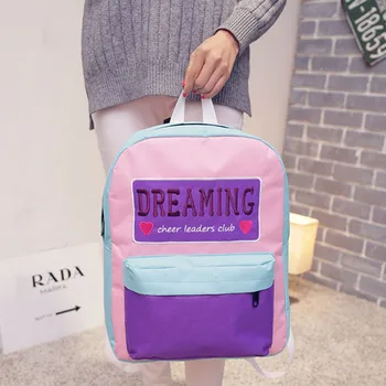 

2017 New Fashion Women Backpack Embroidery Korean Backpack Oxford School Travel Backpack Bag Sac A Dos