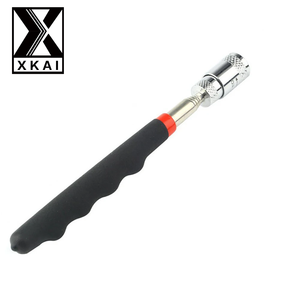 

XKAI MIni Stainless Steel LED Pick Up Tool Telescopic Magnetic Magnet Tool For Picking Up Nuts and Bolts Drop Shipping