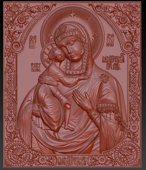 3d модель Icona B Mater Fedorovskaya relief для ЧПУ в формате STL 142 Мб|for cnc|3d model reliefmodel |