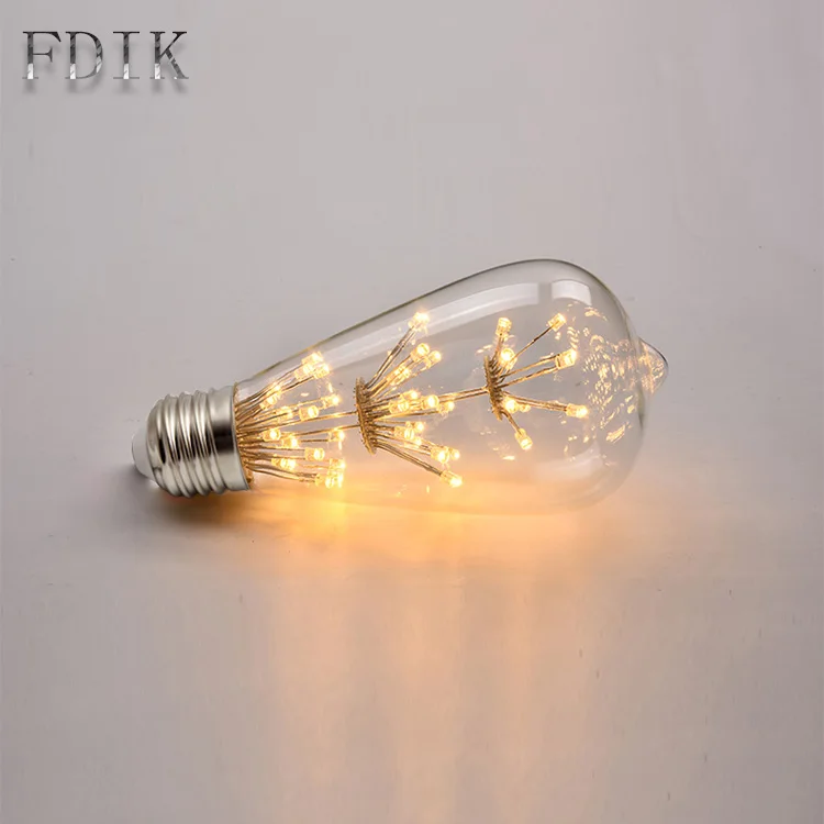 

Christmas Lights E27 LED Bulb ST64 G80 G95 220V Copper Wire Bulbs Novelty Lamp Festival Decorative Lighting Starry Sky Lamps