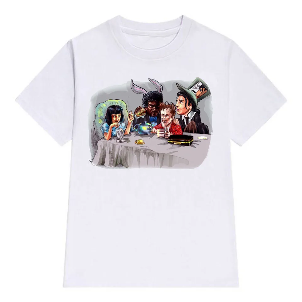LettBao Pulp Fiction Movie Mia walace Мужская футболка летняя Quentin Tarantino с коротким рукавом Ulzzang Vogue