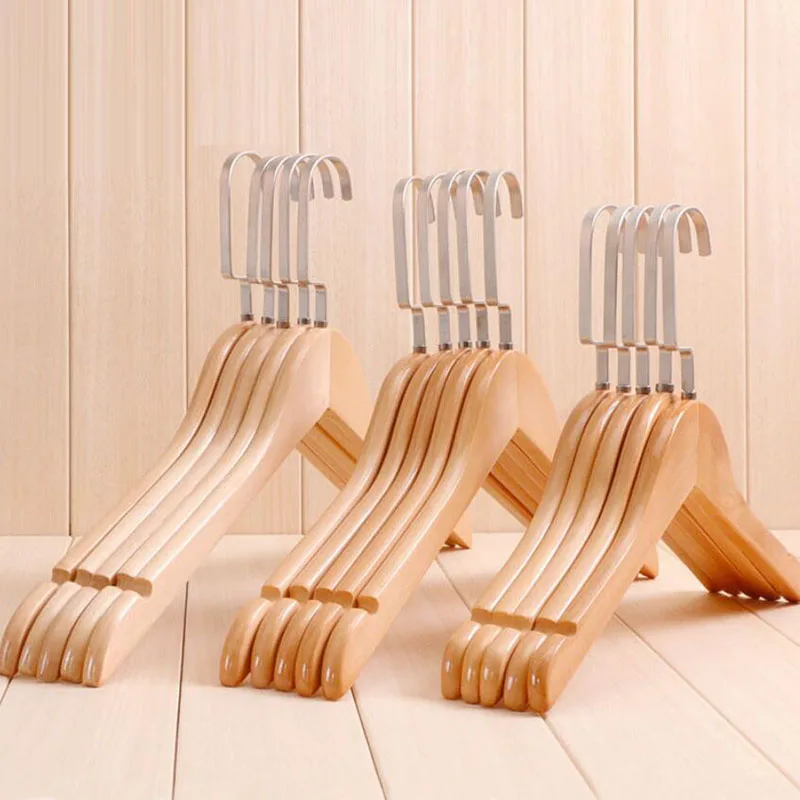 

12 Pcs/Lot A Grade Natural Color Wood Dress Shirt Clothes Coats Hanger Rack, 3 Different Sizes for Adults and Kids