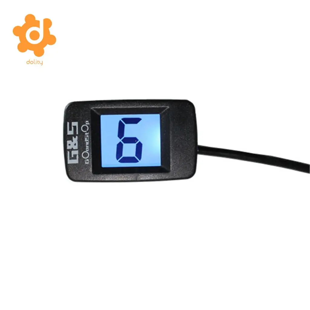 

Universal Blue LCD Digital 6 Gear Indicator Motor Display Shift Lever Sensor