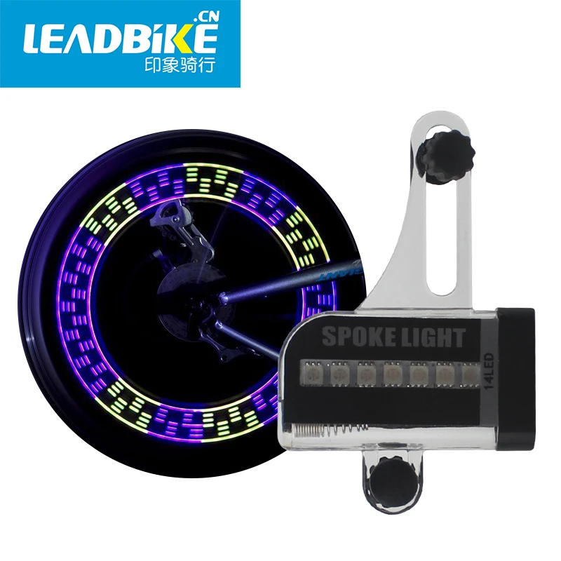 LEADBIKE Bicycle Wheel Spokes Light 14 LED Motorcycle Cycling Bike Wheel Light Signal Tire Spoke