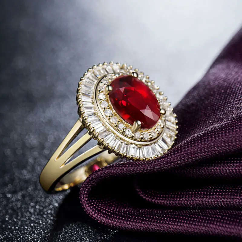 Buy Ruby Ring-With 6.25 Natural Ruby Stone gold Plated Ring Men & Women by  CEYLONMINE Online - Get 60% Off