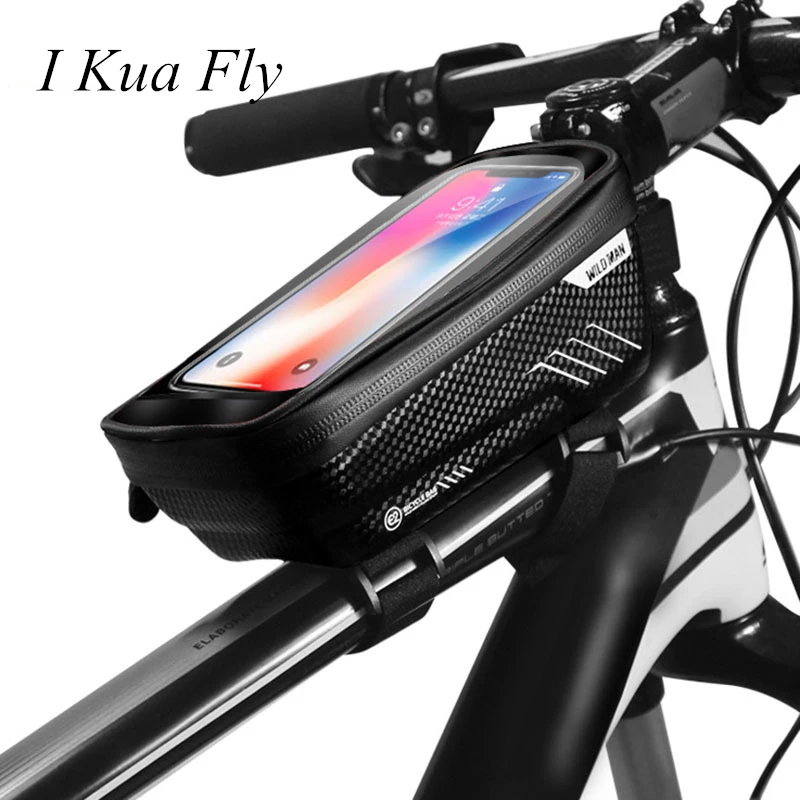 

New Bike Bag Waterproof Front Bicycle Bag 6.2 inch Mobile Phone Case Rainproof Bicycle Top Tube Bag Cycling Accessories 4