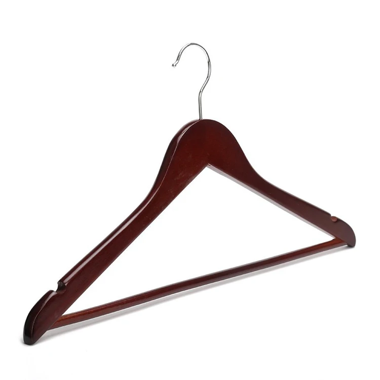 [Free Shipping] High Quality Wine Red Wooden Hanger  for Suits  (10 pieces/ lot)