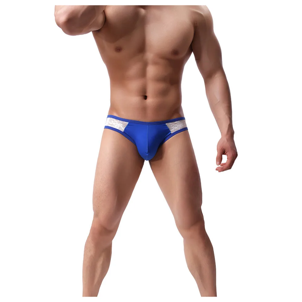 2019 Men's low waist beach briefs high elasticity sexy beach shorts casual comfortable sports shorts summer shorts men 40J3 (4)