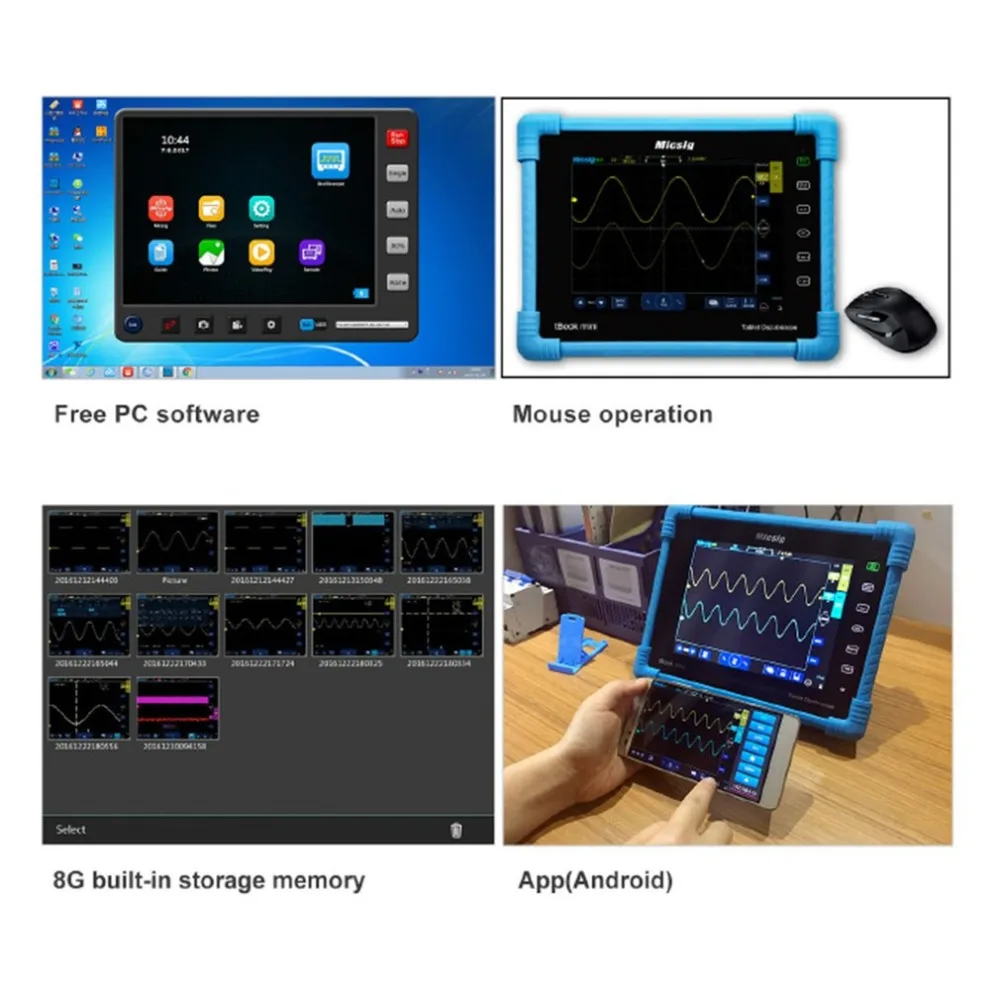 Micsig Digital Tablet Oscilloscope TO1104 oscilloscopes touchscreen digital-oscilloscope