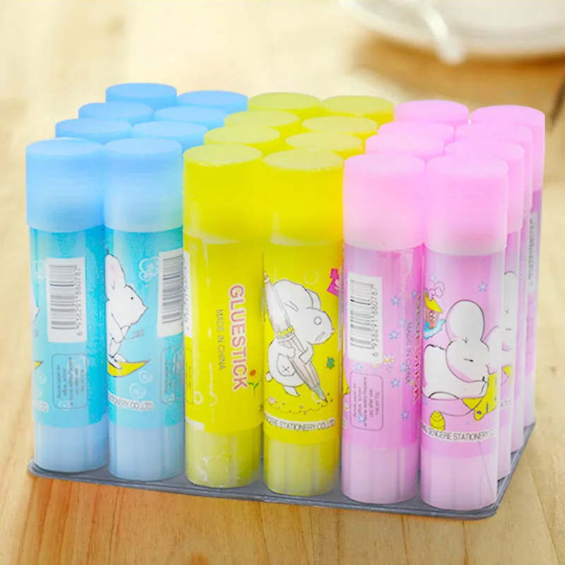 Freeshipping Solid Glue Stick Cute Cartoon Printing Plastic Solid Glue