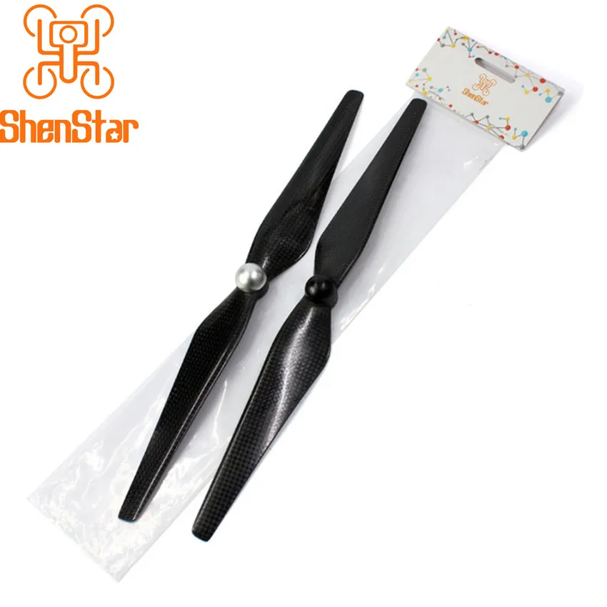 

1 Pair 12x4.2 1242 Self-locking CW CCW Carbon Fiber Propellers with Screw Cap for DIY DJI E600 Props Drone Spare Parts