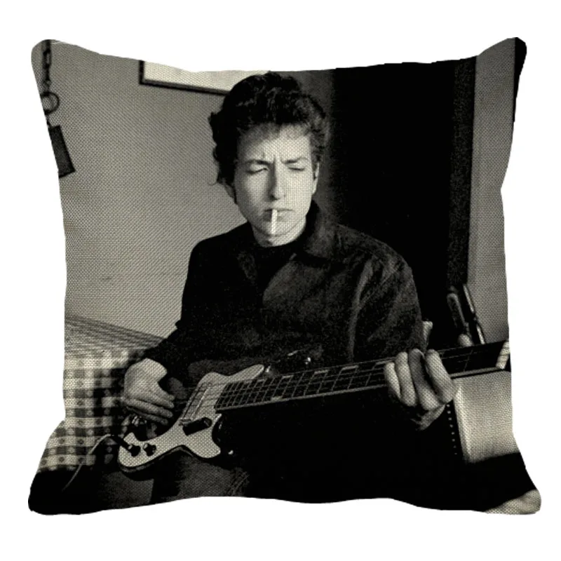 XUNYU 45 см X 45 см американский рок-певец Боб Дилан льняная хлопковая Удобная наволочка для подушки домашняя Подушка для украшения дивана YH145