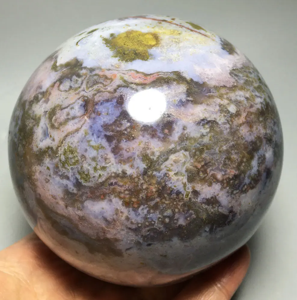 

1509g NATURAL OCEAN JASPER QUARTZ CRYSTAL BALL HEALING crystals for power