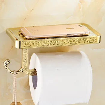 

YFGXBHMX European Antique Carved Bathroom Towel Holder Roll Paper Frame Multifunctional Tissue Rack Creative Toilet Paper Rack