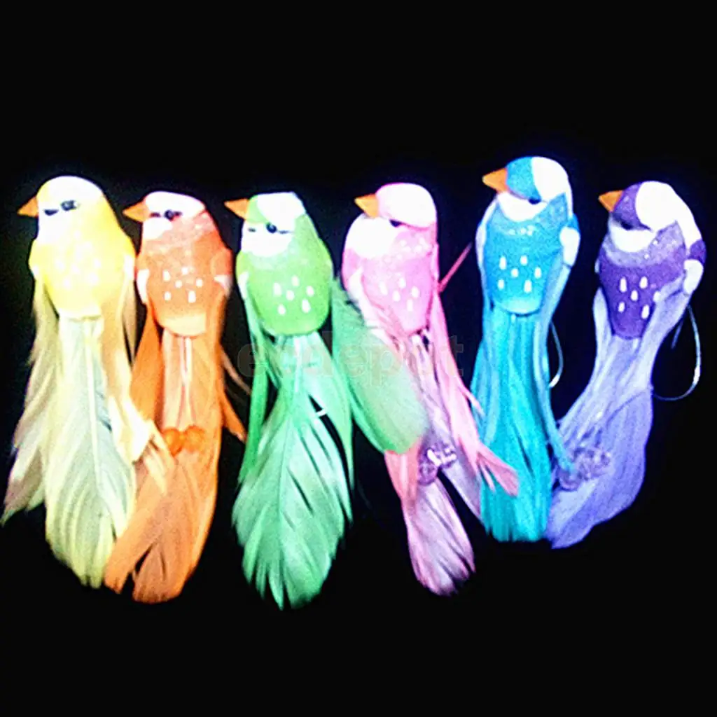 2pcs Artificial Birds Feather Foam Simulation Birds Home Decor