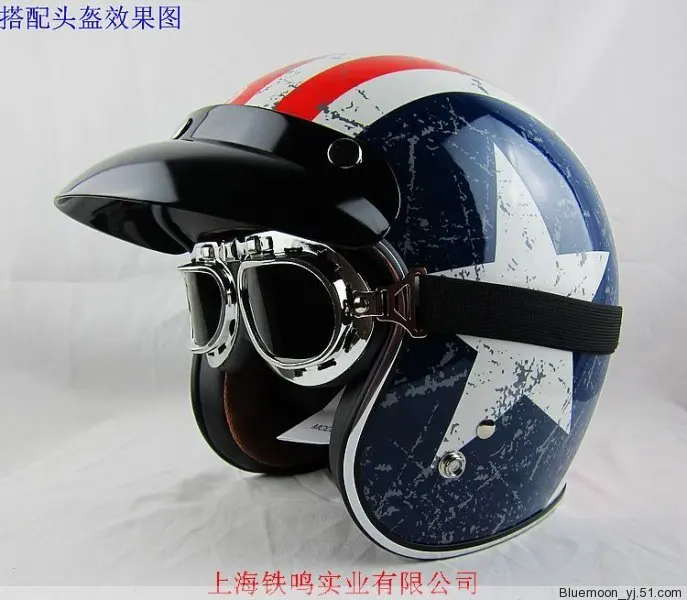 Винтажный полушлем для мотоцикла/импортированный из Тайваня объектив очки/лицо без шляпы зеркало