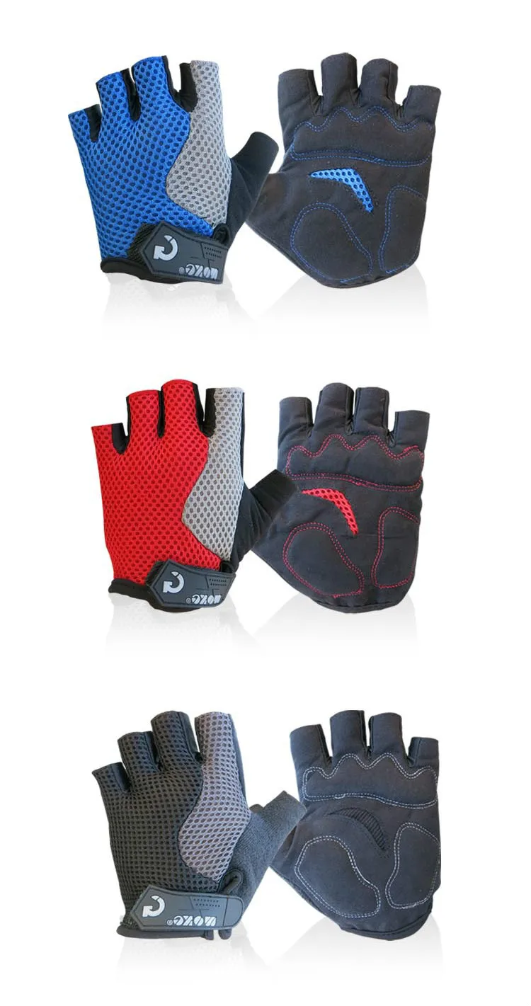 МОК половина пальцев велосипедные перчатки противоскользящим велосипедах Ездовые перчатки для Для женщин и Для мужчин велосипед перчатки