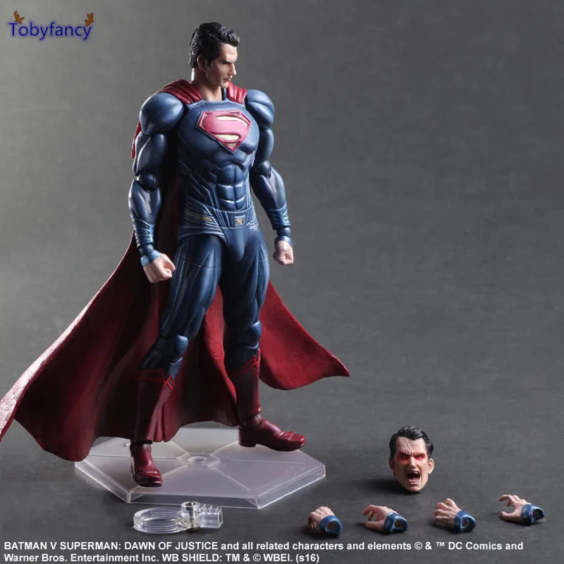 

Tobyfancy Superman Action Figure Play Arts Kai Dawn of Justice Toys 270mm Anime Movie Model Batman v Superman PA Kai Clark Kent